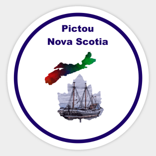 PICTOU Nova Scotia Design Sticker